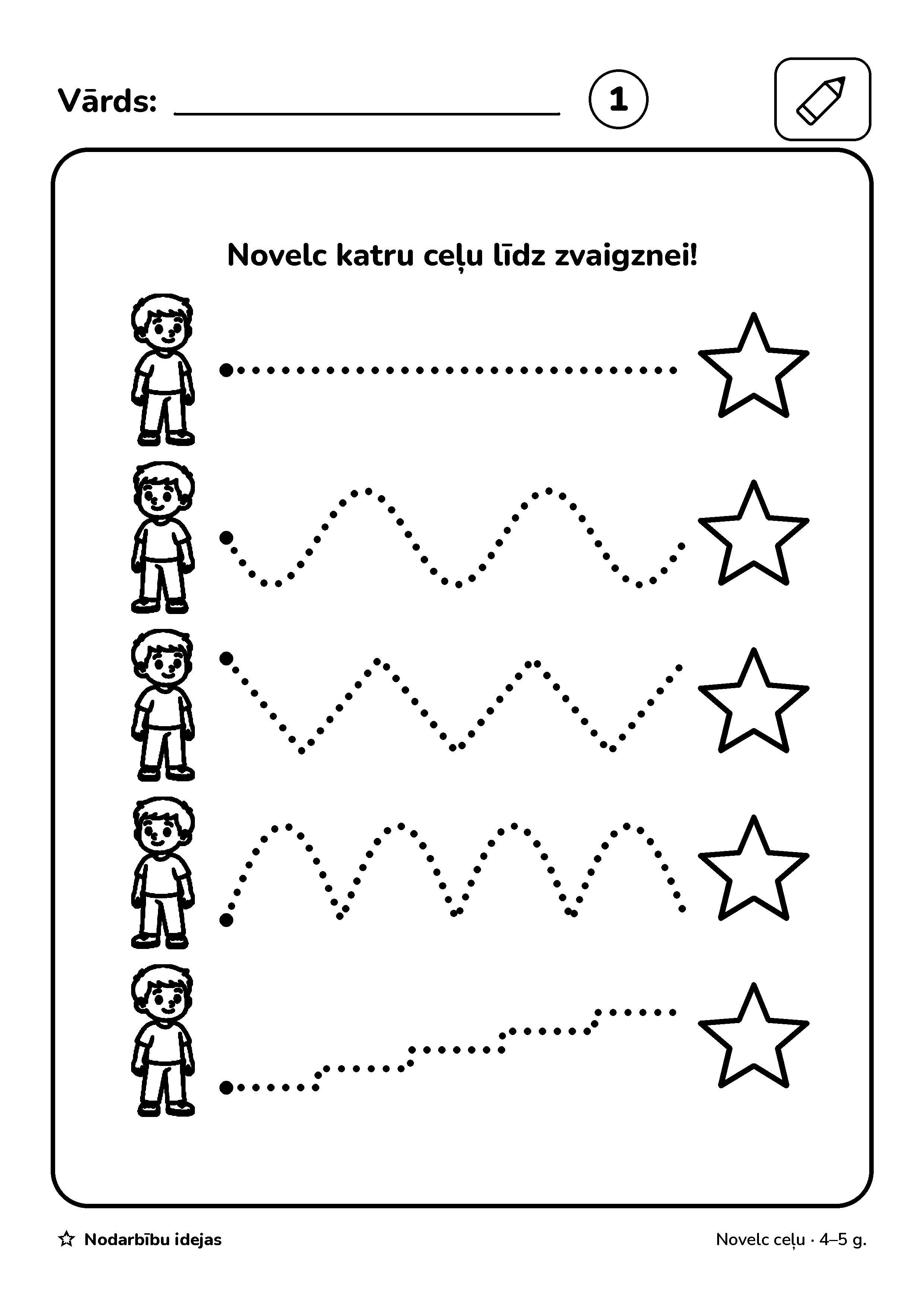 Ķermeņa ota — Novelc ceļu · darba lapa