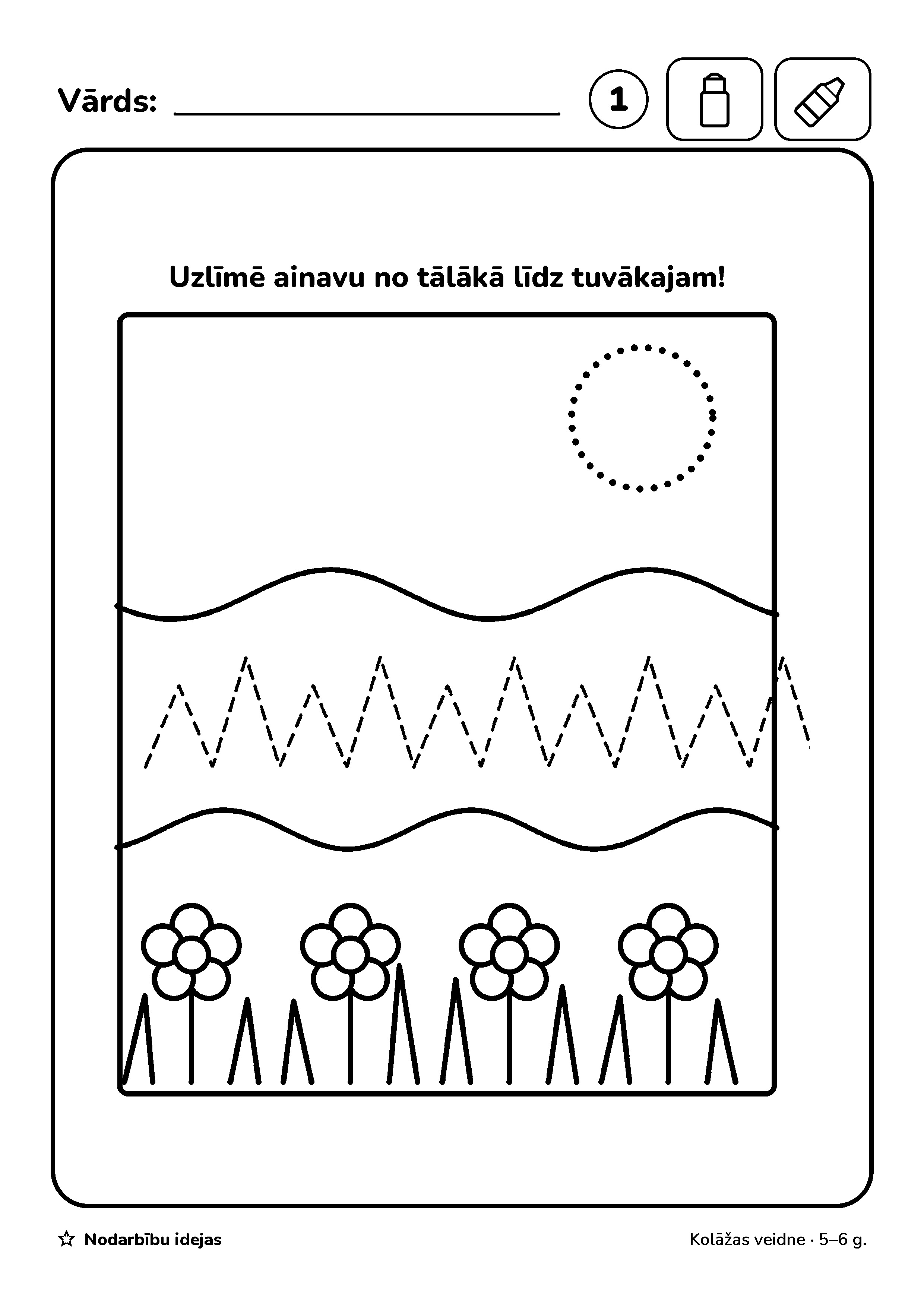 Plēstā papīra ainava — Kolāžas veidne · darba lapa